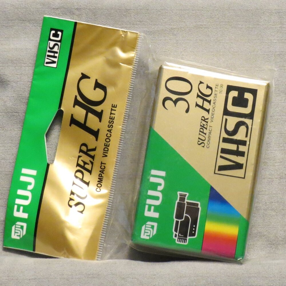 Fuji VHS-C 30-Min Super HG Compact Videocassette New & Sealed